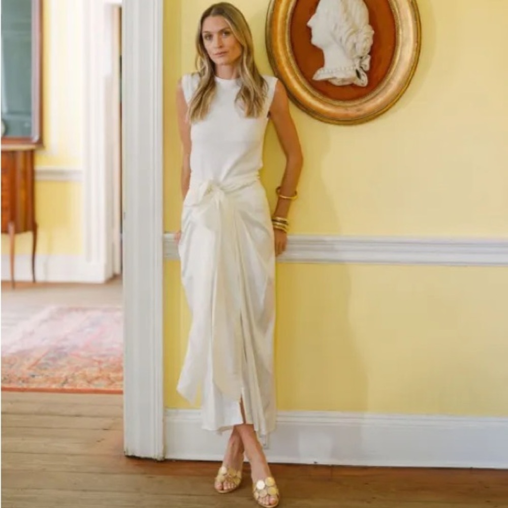 Julia Amory cartogena wrap skirt ivory